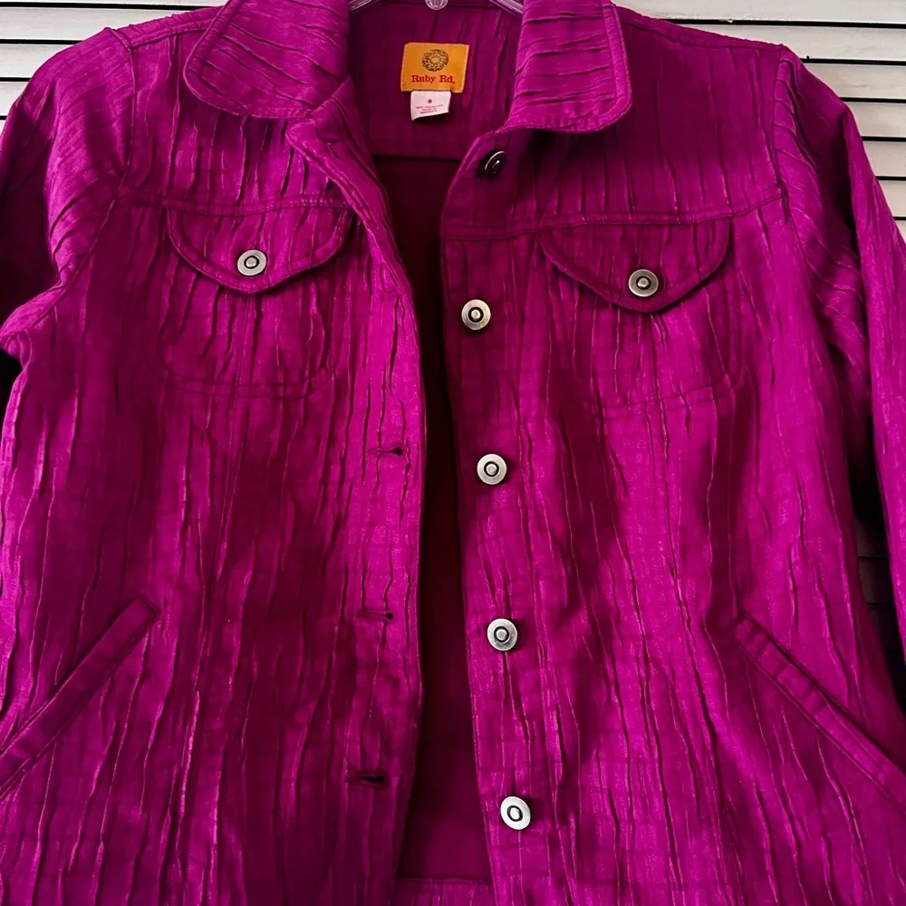 Ruby Rd. Fuchsia Jacket - Picture 3 of 8